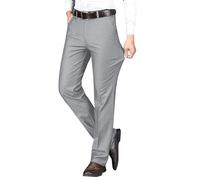 PODOLIXIA Pantaloni da uomo, elasticizzati, eleganti, chino, da lavoro, da lavoro, da lavoro, da uomo, con piega in vita, grigio., XXL