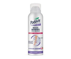 Podovis, Mousse Nutriente - Crema Gambe e Piedi , Ideale Dopo la Doccia o l'Epilazione, Pelle Morbida e Vellutata, Arricchita con Fiore di loto ed Olio di Mandorle, 150 ml