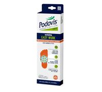 Podovis, Solette Easy Work - Solette da Lavoro , Ultra Traspiranti, con Cuscinetto Tallone , Azione Assorbi Sudore, con Carbone Attivo, Ritagliabili e Lavabili, Taglia Large 41-45