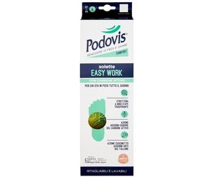 Podovis Solette Easy Work - Solette traspiranti e defaticanti al carbone attivo, misura L, 1 paio