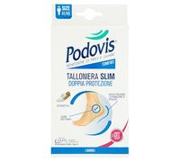 Podovis 189418, Talloniera Slim in Gel, Doppia Protezione, Previene la Formazione di Vesciche, Misura 41/45, Confezione da 1 Paio Unisex - Adulto, Blu (Blu), 30-40 cm