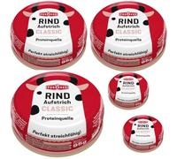 Podravka - Spalmabile per il pane di manzo classico, per carne di manzo, 95 grammi x 5 conserve