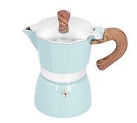 PODSJD 150ML Caffettiera Ottagonale in Alluminio, Pensata per Casa e Ufficio - Pratica, e Leggera per un Caffè Sempre Caldo e Aromatico (Modello Seiko blu lago)
