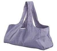 PODSJD Borsa per tappetino da yoga, leggera e resistente, in tela di cotone, adatta a tutte le dimensioni del tappetino da yoga, scomparti multipli per attrezzi e accessori, versatile per sport
