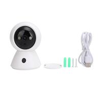 PODSJD Camera di Sicurezza Wifi 1080P 2MP con Visione Notturna a Colori e Rotazione 360° - Chiamata con Un Tocco, Audio Bidirezionale, Connessione Dual Band per Monitoraggio Casa e