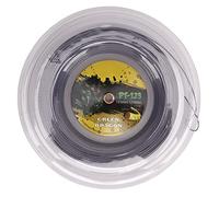 PODSJD Corda da Tennis 1,25mm in Poliestere 200m Bianca con Doppio Righettato - Potenza Esplosiva e Ottimo Controllo per Ragazzi e Appassionati di Topspin (Grigio Argento)