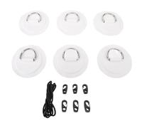 PODSJD D Ring Patch Kit in Acciaio Inox per Paddle Board e Kayak, 6 Pezzi con Cordoncino e Moschettoni - Ripara e Rinforza il Tuo Gommone con Fissaggio Sicuro e Resistente all’Acqua (Bianca)