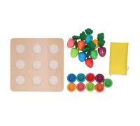 PODSJD Giocattolo in legno per carrello in legno - giocattolo per verdure educative, sviluppa il pensiero logico e la coordinazione degli occhi delle mani, matematica precoce e apprendimento dei