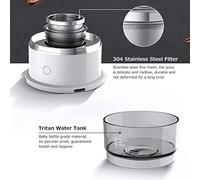 PODSJD Macchina per Caffè Portatile Espresso con Serbatoio in Tritan, Mini Caffettiera Elettrica 2 Batterie, Estrazione Delicata e Precisa a 88~92℃ - Gusto Puro e Intenso, Ideale (Nera)