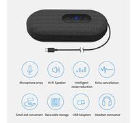 PODSJD microfono conferenza omnidirezionale 360 gradi distanza 3 metri riduzione rumore dsp integrato altoparlante hi fi cancellazione eco compatibile usb 2 0 jack 3 5mm plug play per mee