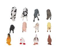 PODSJD Mini figurine di animali da allevamento - Modelli dettagliati dipinti a mano per i giocattoli di apprendimento precoce Decorazioni e collezionisti