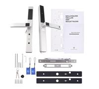 PODSJD Smart Lock WiFi per Porta Senza Chiave, Serratura Elettronica Fingerprint/Password/Card/Chiave Meccanica, Alluminio per Porte 40-120mm - Sicurezza Avanzata, Allarme (Argento)