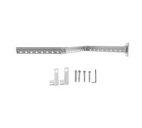 PODSJD Stendibiancheria a parete in alluminio spaziale, richiudibile 48x6cm - salvaspazio e antivento, resistente all’ossidazione, ideale per balcone, bagno e lavanderia (Argento)