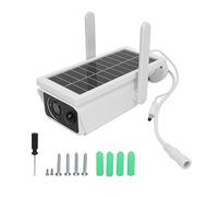 PODSJD Telecamera Wi - Fi Esterna Con Batteria Ricaricabile 1080p Full HD - Visione Notturna Colore 360° Impermeabile IP66 per Videosorveglianza Casa e Giardino