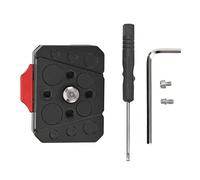 PODSJD V Lock Quick Release Plate piastra sgancio rapido in alluminio per DSLR 38mm - Anti - shake stabile, facile da sbloccare, compatibile con treppiedi e stabilizzatori