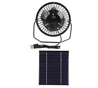 PODSJD Ventola a pannello solare 2.5W 5V con uscita USB, portatile e compatta - funzionamento semplice ed efficiente, ideale per campeggio, pesca e escursioni all’aperto