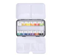 PODSJD Watercolor - Set di 24 colori ad acquerello in robusta scatola metallica, colori professionali ad alta saturazione, ideale per artisti e studenti (12 colori)