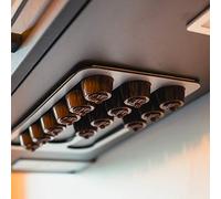 PODY® • Supporto, organizzazione per capsule, cialde di caffè • adesivo • compatibile con Dolce Gusto • alluminio composito argento