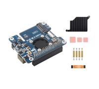 POE M.2 HAT+ Scheda di Espansione Combina Power Over Ethernet POE HAT e Adattatore PCIe a M.2 per Raspberry Pi 5, Supporta IEEE 802.3af/at Standard di Rete e M.2 NVME 2230/2242 Dimensioni
