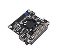 PoE Power Supply and Cooling HAT Board with OLED Display Adjustable Fan Fits Raspberry Pi 4B/3B+ POE HAT, supports 802.3af/at Network Standard for Enhanced Heat Management