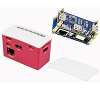 PoE - Scatola porta HUB Ethernet/USB per Raspberry Pi Zero/Zero W/Zero WH, include scheda PoE/ETH/USB HUB con 3 porte USB 2.0 e porta Ethernet RJ45, compatibile con 802.3af, custodia in ABS piacevole e antipolvere
