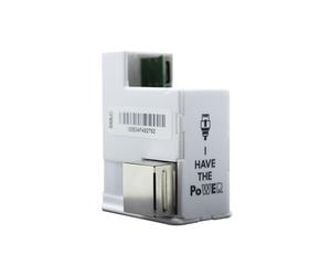 PoE Texas In-Wall PoE brevettato a USB-C Power and Data Delivery con uscita da 12 Watt per iPad Air, Galaxy Tab e altri - 10/100 Mbps Fast Ethernet con cavo ad angolo retto per tablet abilitati USBC