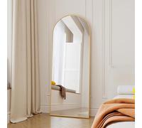 Poeahu Specchio a Terra Ad Arco 165 x 60 cm Specchio a Lunghezza Intera con Cornice in Alluminio, a Terra, Sospeso, Grande Specchi da Muro, Specchi per Camera da Letto per Bagno Ingresso o Soggiorno