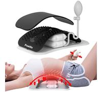 Poeitix Airbag, barella lombare migliorata per stretching e sollievo dal dolore, regolabile, con magnete e cuscinetto per alleviare il dolore, ernia del disco, scoliosi, decompressione della colonna