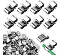 Poeland 50 morsetti per cavi pannello solare, in acciaio inox, fotovoltaico, clip per cavi per telai e moduli fotovoltaici, cavo per barche PV