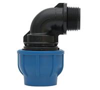 POELSAN Gomito 90° con derv. Maschio a Compressione 20 x 1/2" M