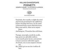 Poemetti: Venere e Adone-Lo stupro di Lucrezia. Testo inglese a fronte