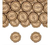 Poemluve 50 Pezzi Adesivi per Ceralacca Lettera A - Z 30mm Sigillo Cera Adesivo Colore Bronzo Vintage per Buste Inviti di Matrimonio Confezione Regalo Abbellimento (Lettrea M 50pezzi)