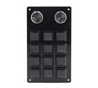 POENVFPO 12 Tasti Tastiera da Gioco Meccanica, Tastiera Programmabile in Tastiera OSU con Cavo USB a 2 Manopole per Editing di Musica da Gioco per Ufficio PC