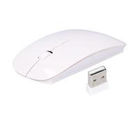 POENVFPO 2,4 G Mouse Wireless per Tablet per Computer Portatile Office, Progettazione Ergonomica, Connessione dei Dispositivi Rapidi (WHITE)
