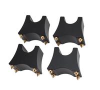 POENVFPO 4pcs Hifi Speaker Power Cables Wire Spike Stand, Fedi di Isolamento per Montaggio per Altoparlanti in Alluminio per Lettore DVD CD (BLACK)