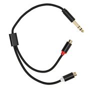 POENVFPO 6,35 Mm con Doppio Cavo Firma Gol Plade per Y Stereo di Corda per Miscelazione delle Console