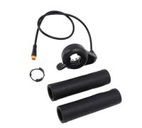 POENVFPO Acceleratore a Pollice per Bici con Batteria Al Litio, Acceleratore per Scooter Elettrico in Gomma con Connettore Universale M8 Maschio da 24 a 72 V