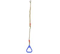 POENVFPO Anelli Pendenti in Plastica Regolabili, Robusti Anelli da Ginnastica per Bambini con Corda, Carico di 300 kg, per Esercizi di Fitness All'aperto e Allenamento della Forza (Blue)