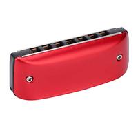 POENVFPO Armoniche per Adulti, Mini Armonica Colorata a 7 Fori e Due Ottave con Design a Coperchio Aperto, Conchiglia in Magnesio, per Principianti, Adulti e Bambini (rosso)