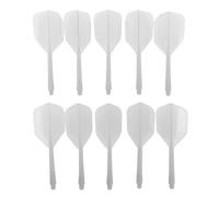 POENVFPO Asta e Alette per Freccette Integrate, Accessori per Freccette in Plastica Monopezzo da 10 Pezzi, Steli di Ricambio con Bilanciamento Aerodinamico per Il Gioco degli Adulti (White)