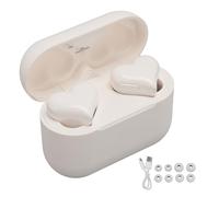 POENVFPO Auricolari Wireless a Forma di Cuore, Cuffie Bluetooth 5.3 Creative e Carine con Cuore Rosso con Custodia di Ricarica, Auricolari BT Stereo HiFi con Cancellazione del Rumore (WHITE)