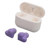 POENVFPO Auricolari wireless a forma di cuore, simpatiche e creative, con Bluetooth 5.3, con custodia di ricarica, auricolari stereo HiFi BT (viola)