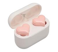 POENVFPO Auricolari wireless a forma di cuore, simpatiche e creative, con Bluetooth 5.3, con custodia di ricarica, auricolari stereo BT HiFi (rosa)