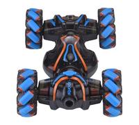 POENVFPO Auto di Stunt RC, Auto a Rilevamento dei Gesti da 4WD da 2,4 GHz con Spray, Luci, Musica, Rotazione a 360 °, Veicolo su Strada Controllato a Mano per Bambini (BLUE)