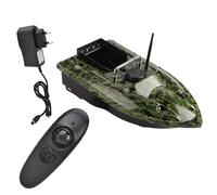 POENVFPO Barca da Pesca, Barca con Esca per Esca da Pesca Wireless Telecomandata da 600 M con Luce Notturna a LED, per Appassionati (GREEN)