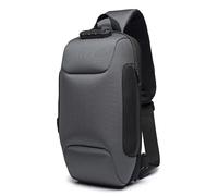 POENVFPO Borsa da Petto da Uomo a Tracolla Oxford Resistente All'acqua | Lucchetto con Codice Antieffrazione, Retro in Rete Traspirante, Striscia Riflettente per la Sicurezza Notturna, Tasca per