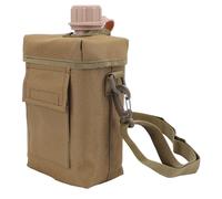 POENVFPO Bottiglia d'Acqua 2L, Brocca d'Acqua in PVC a Perdita di Grande capacità con Sacchetto di Trasporto in Vita, per Viaggi Sportivi All'aperto (Cachi)