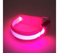 POENVFPO Braccialetti Riflettenti di Sicurezza Ricaricabili USB da 2 Pezzi Che Si Illuminano Al Buio per la Corsa, il Ciclismo, l'esercizio degli Animali Domestici (PINK)