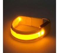 POENVFPO Braccialetti Riflettenti di Sicurezza Ricaricabili USB da 2 Pezzi Che Si Illuminano Al Buio per la Corsa, il Ciclismo, l'esercizio degli Animali Domestici (YELLOW)