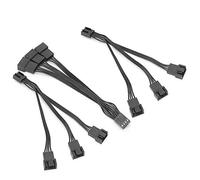 POENVFPO Cavo di Prolunga a 4 Pin Altamente Flessibile Cavo di Estensione della Ventola, Appartamento a Ventola da 3 a 3 Pezzi per un Flusso D'aria Migliorato, Ideale per gli Appassionati di PC